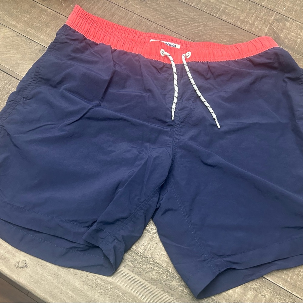 Stylish Navy and coral Swim Trunks